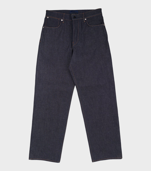 Loose Jeans Raw Denim Dark Blue