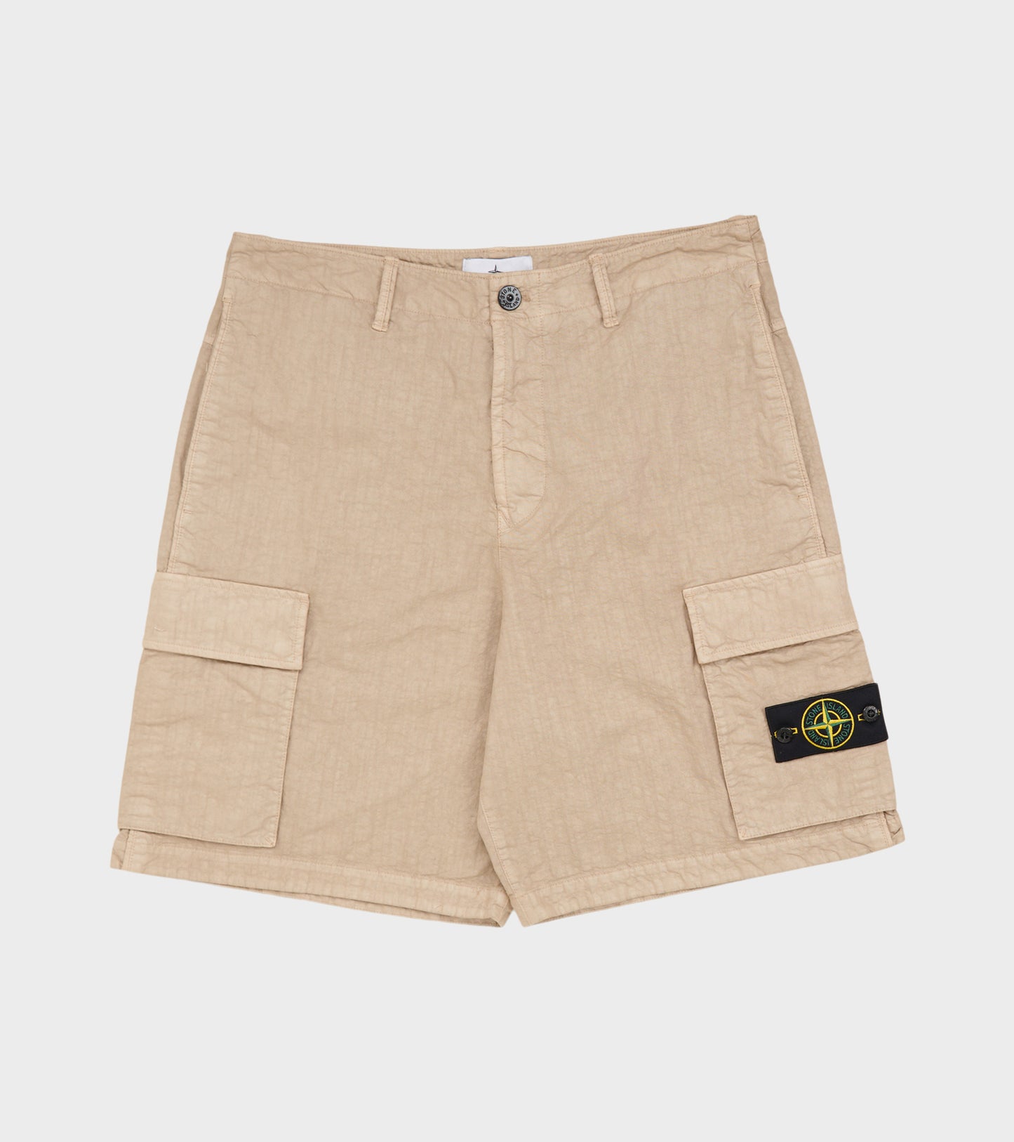 Loose Wide Leg Bermuda Shorts Beige