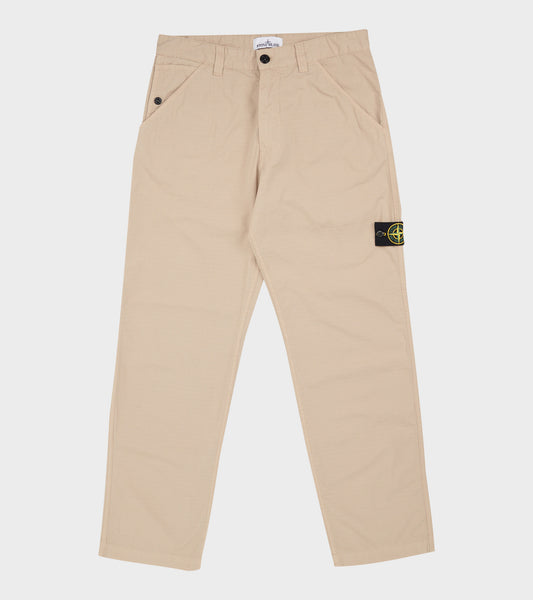 Cotton Ripstop Trousers Beige