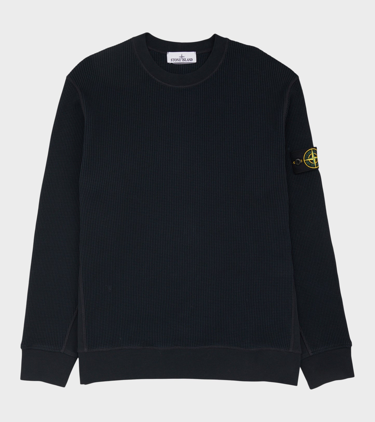 Waffle Cotton Sweatshirt Navy