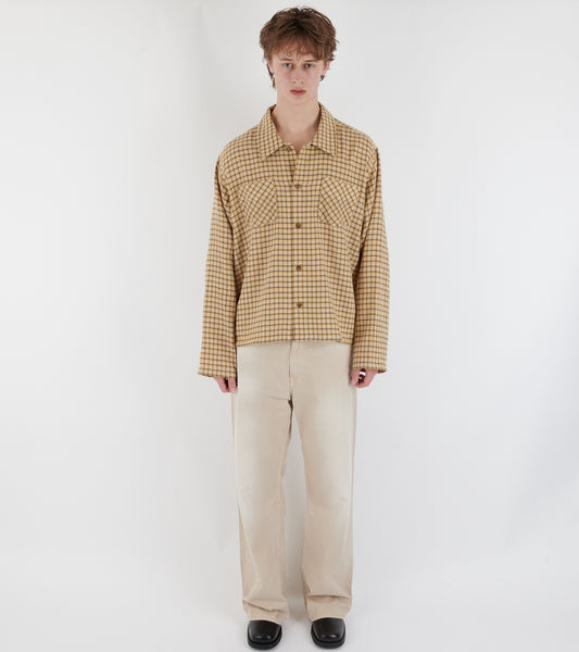 Club Plaid Overshirt Yellow Check