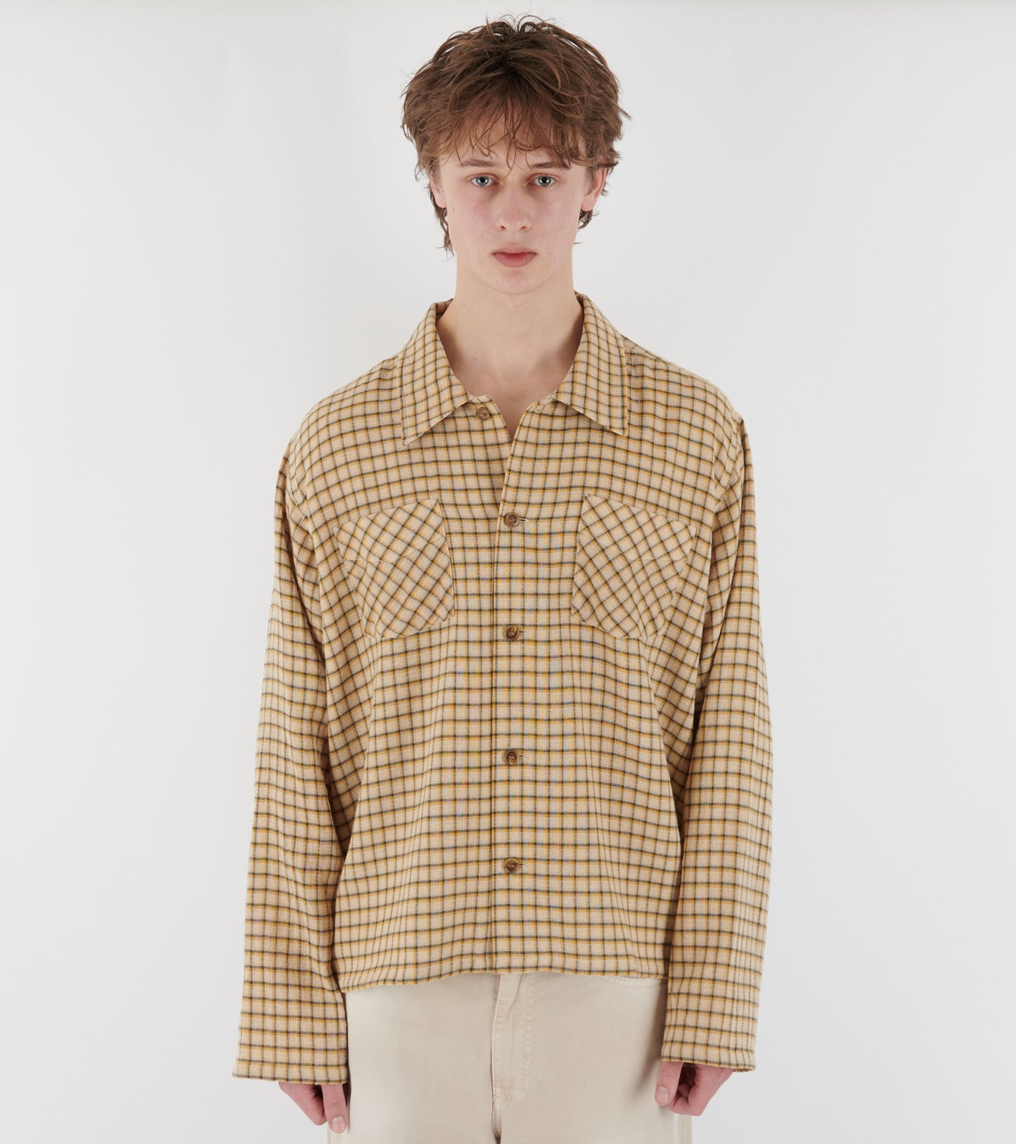 Club Plaid Overshirt Yellow Check