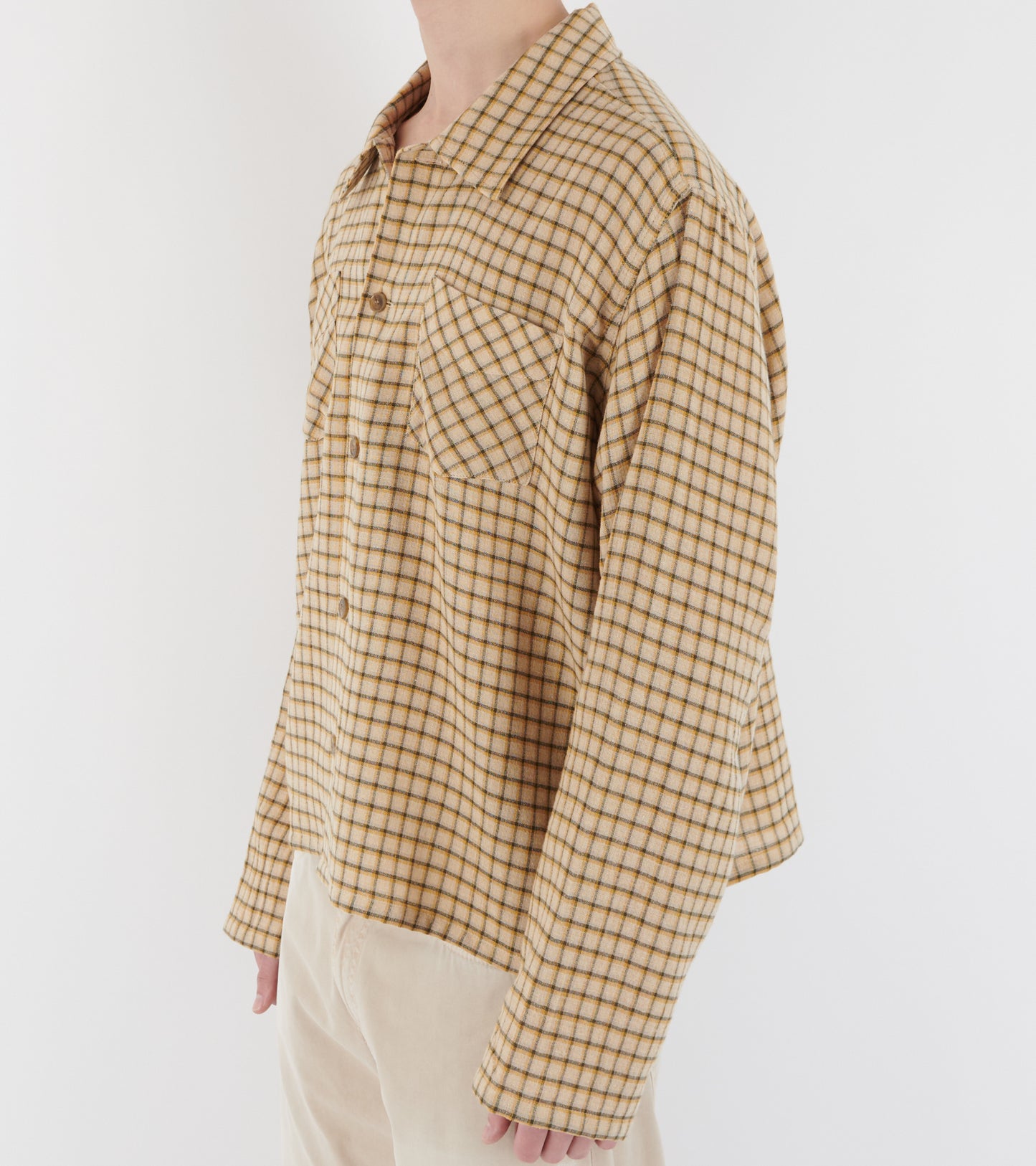 Club Plaid Overshirt Yellow Check