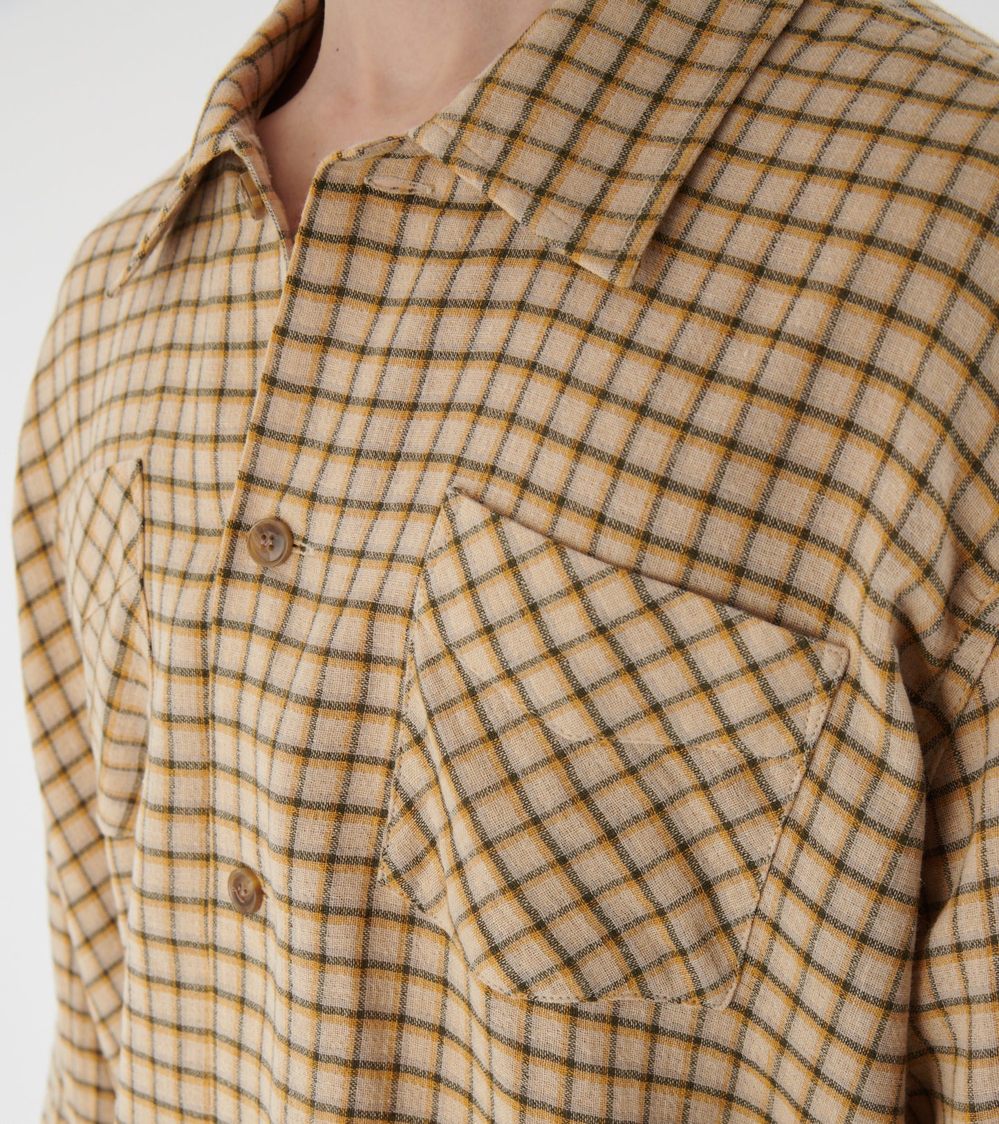 Club Plaid Overshirt Yellow Check