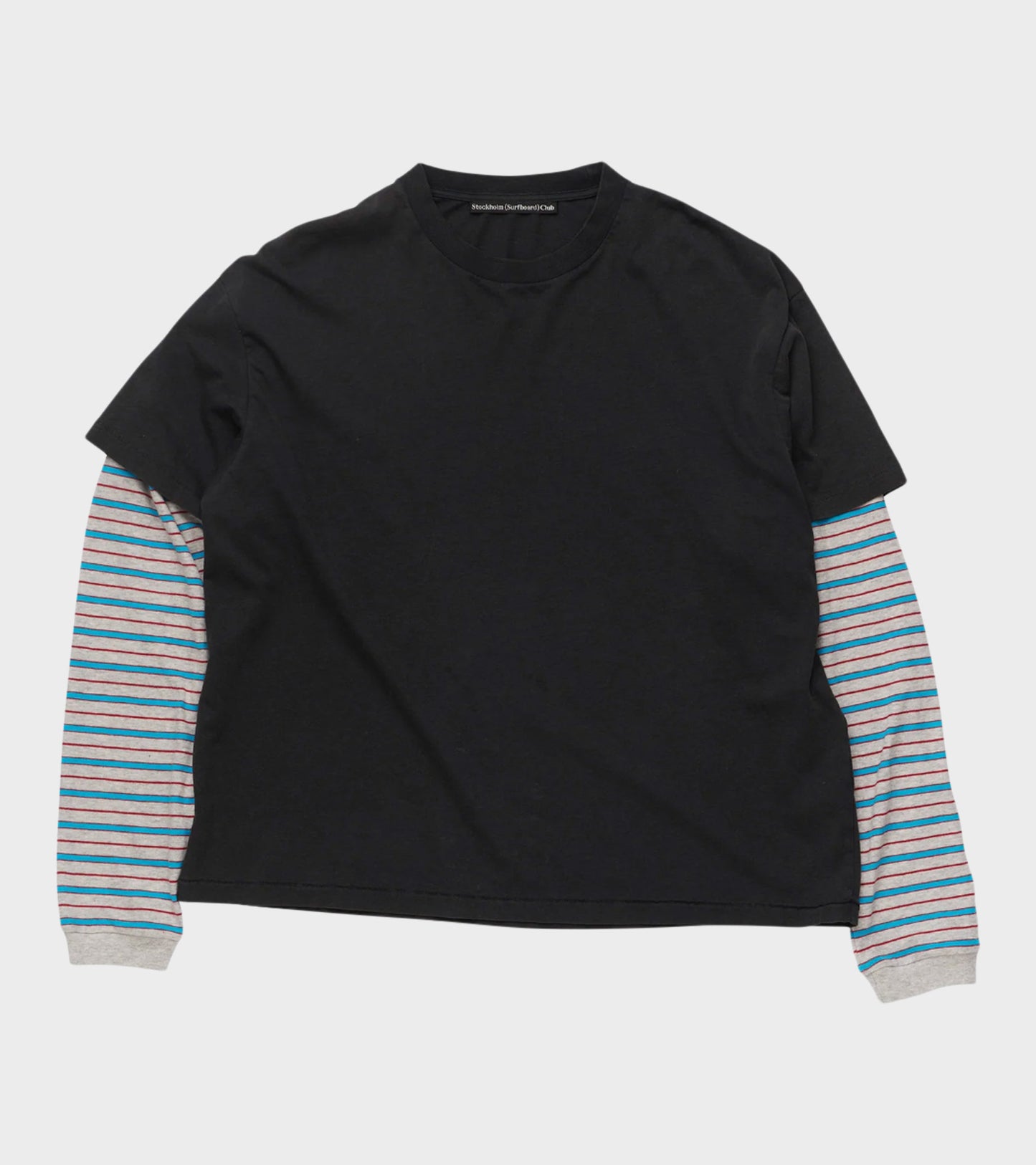 Back Logo Layered Box Tee Black