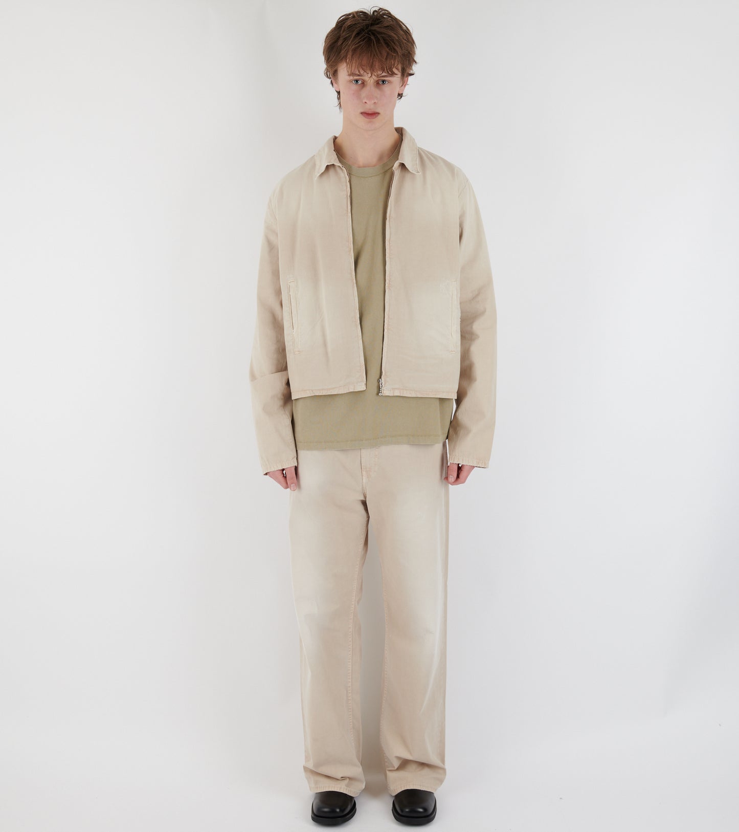 Phil Cotton Logo Jacket Beige