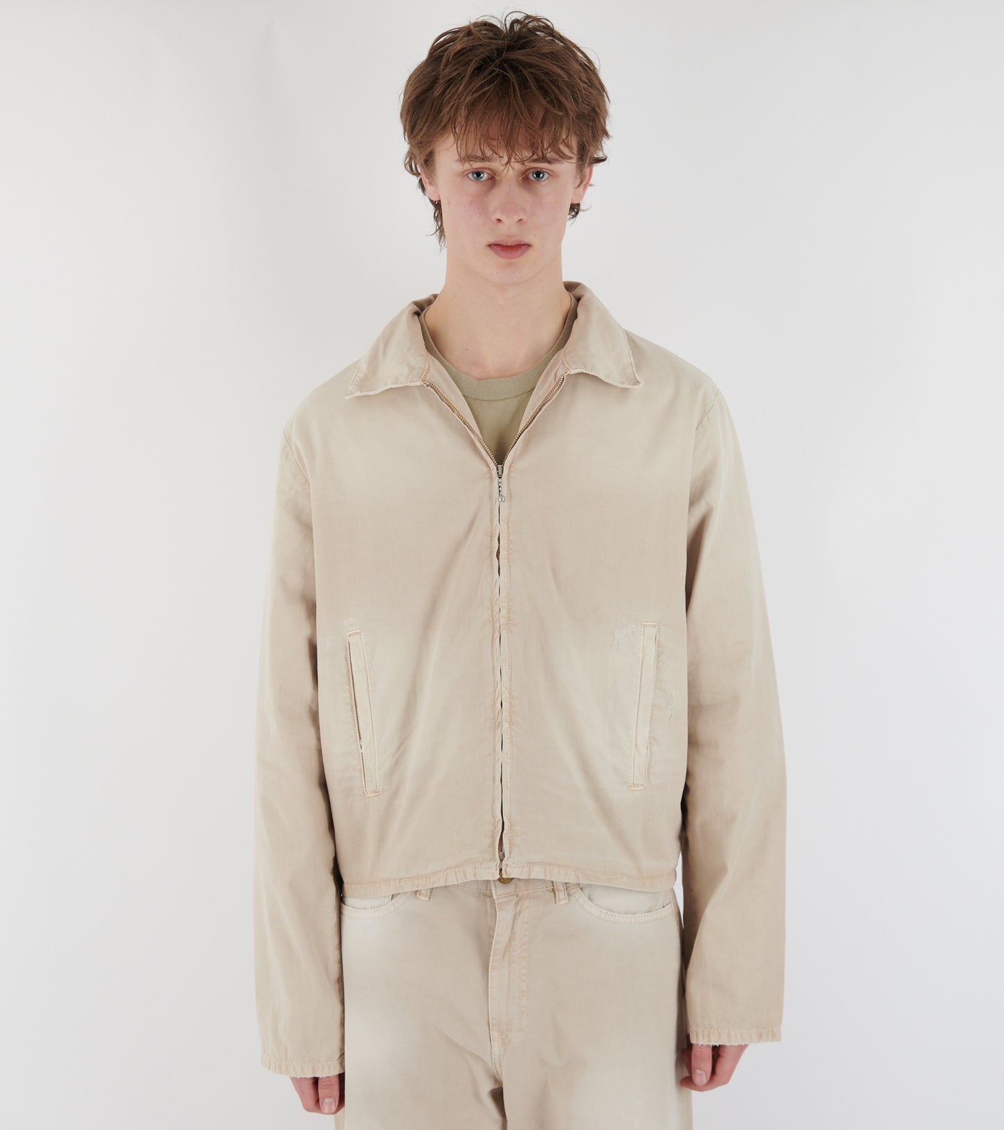 Phil Cotton Logo Jacket Beige
