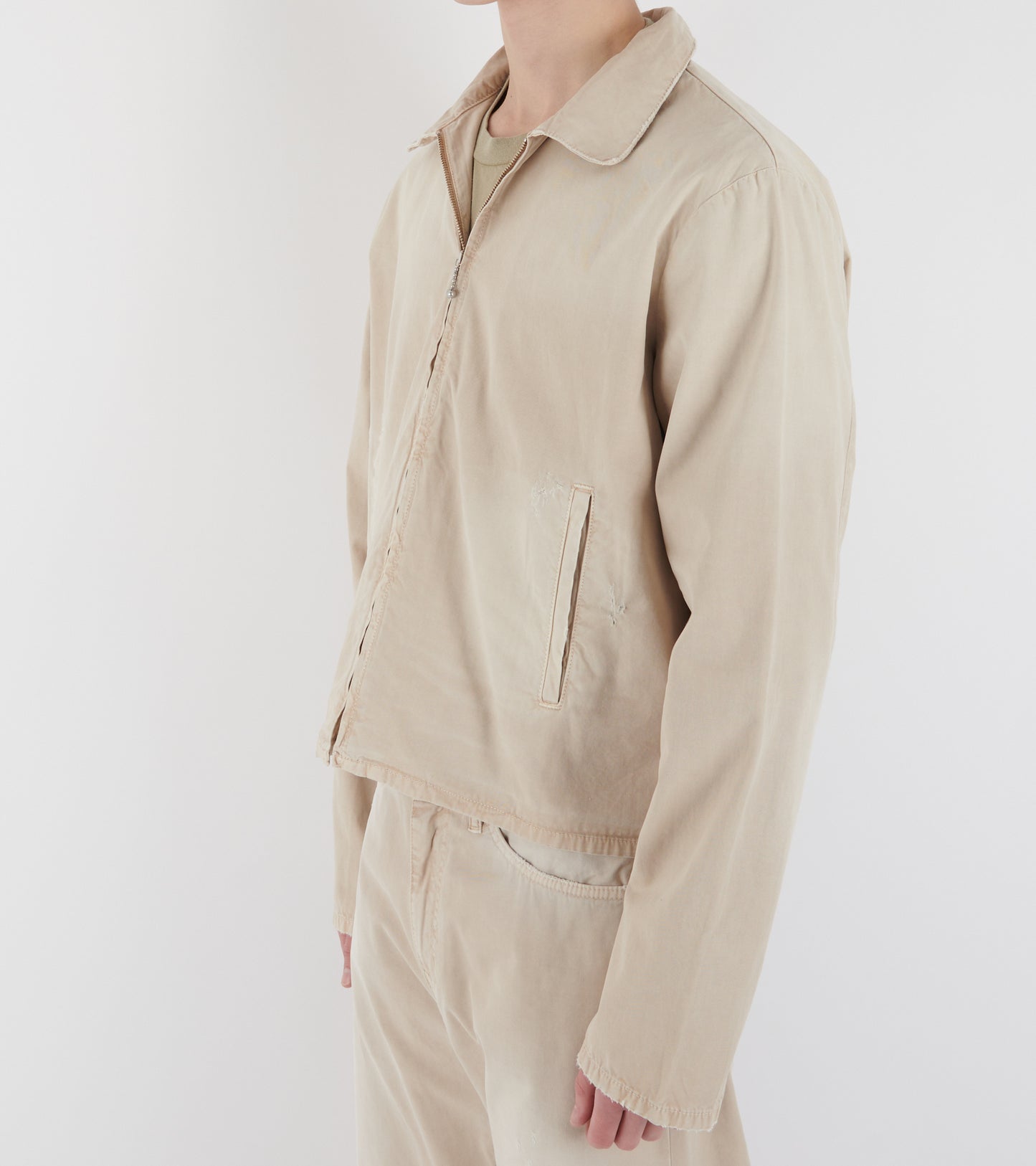 Phil Cotton Logo Jacket Beige