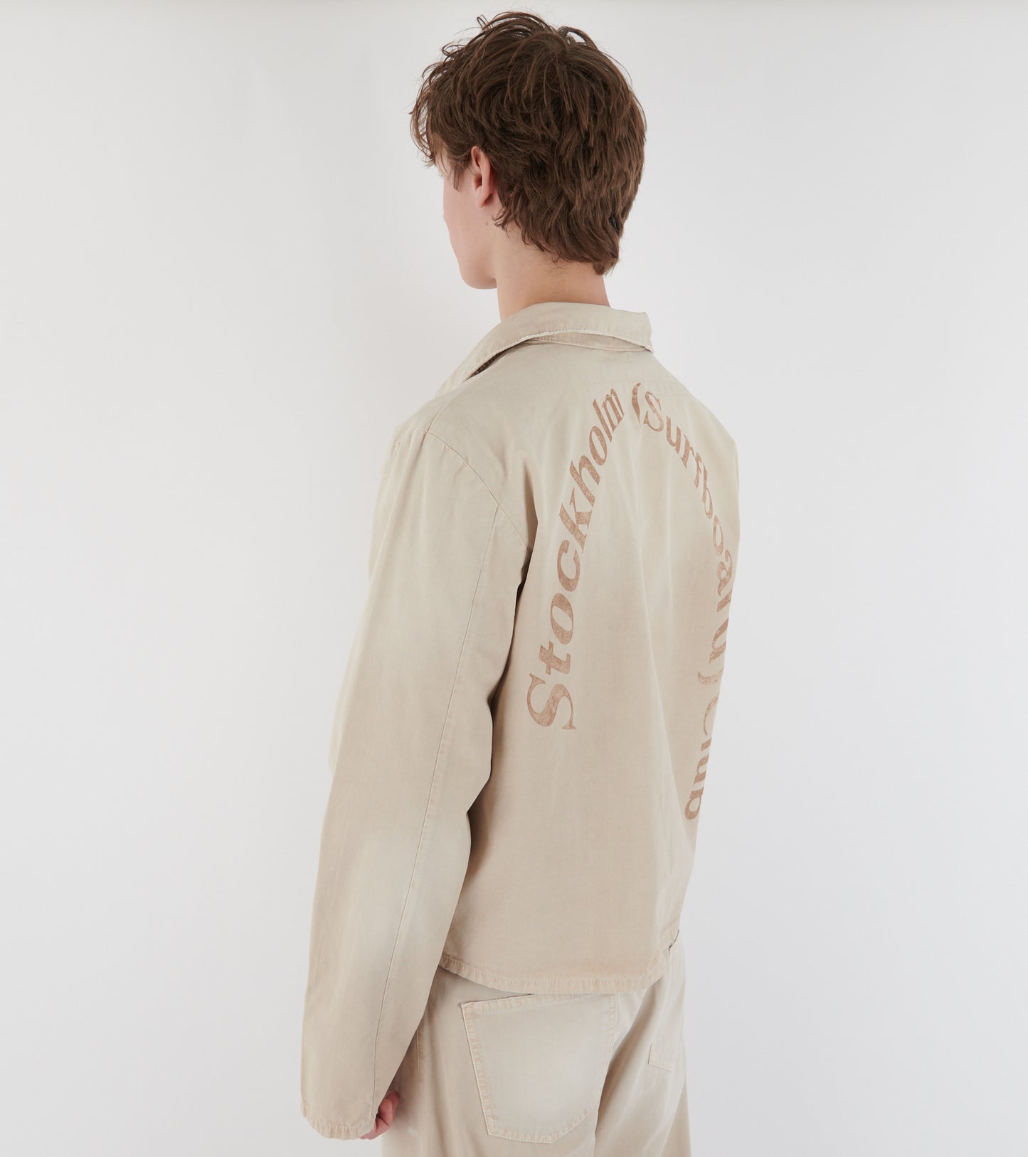 Phil Cotton Logo Jacket Beige
