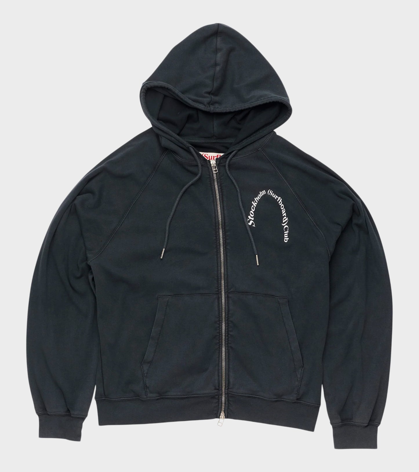 Logo Zip Hoodie Dusty Black