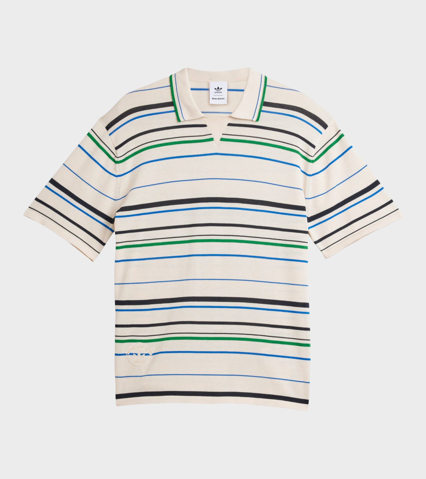 WB Knit Polo Wonder White/Green/Blue