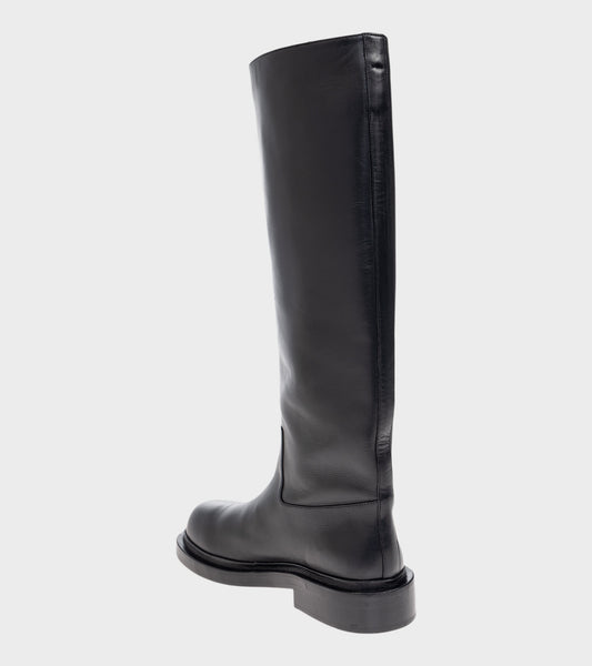 High Boot Semi Shiny Calf Leather Black
