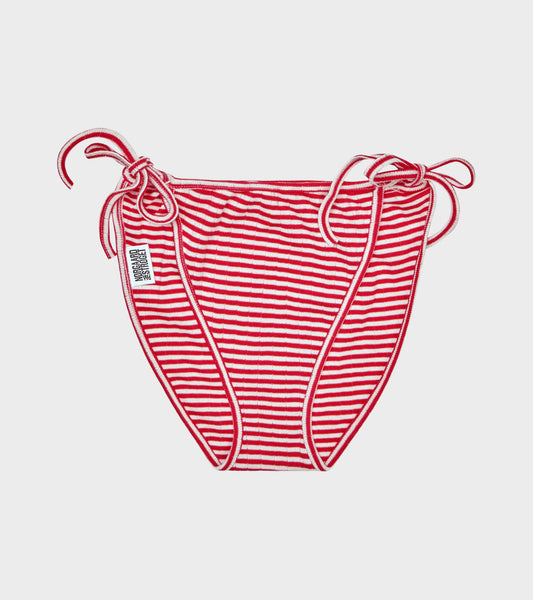 NPS Bikini Button Red/Ecru Stripes