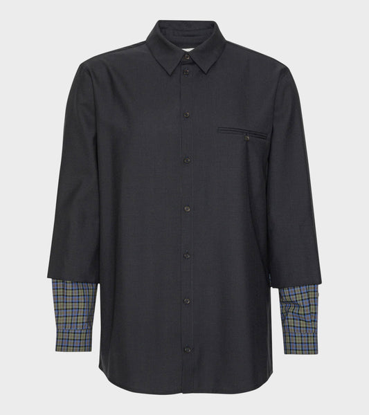 Blou Shirt Tropical Navy