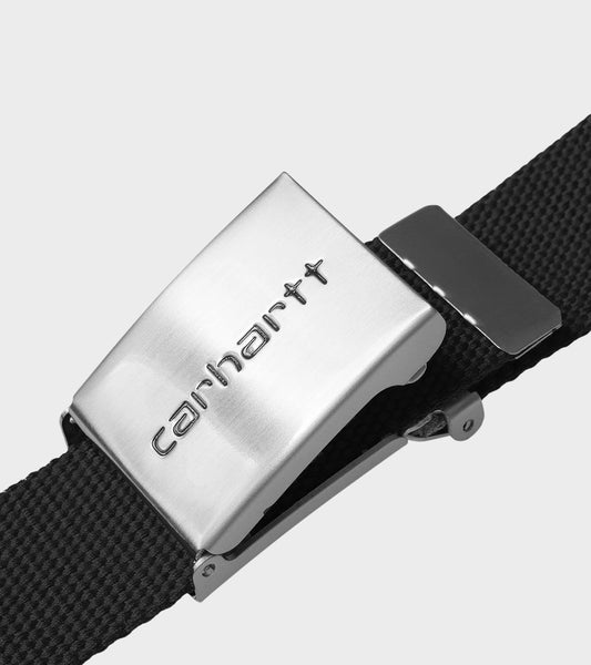 Clip Belt Chrome Black