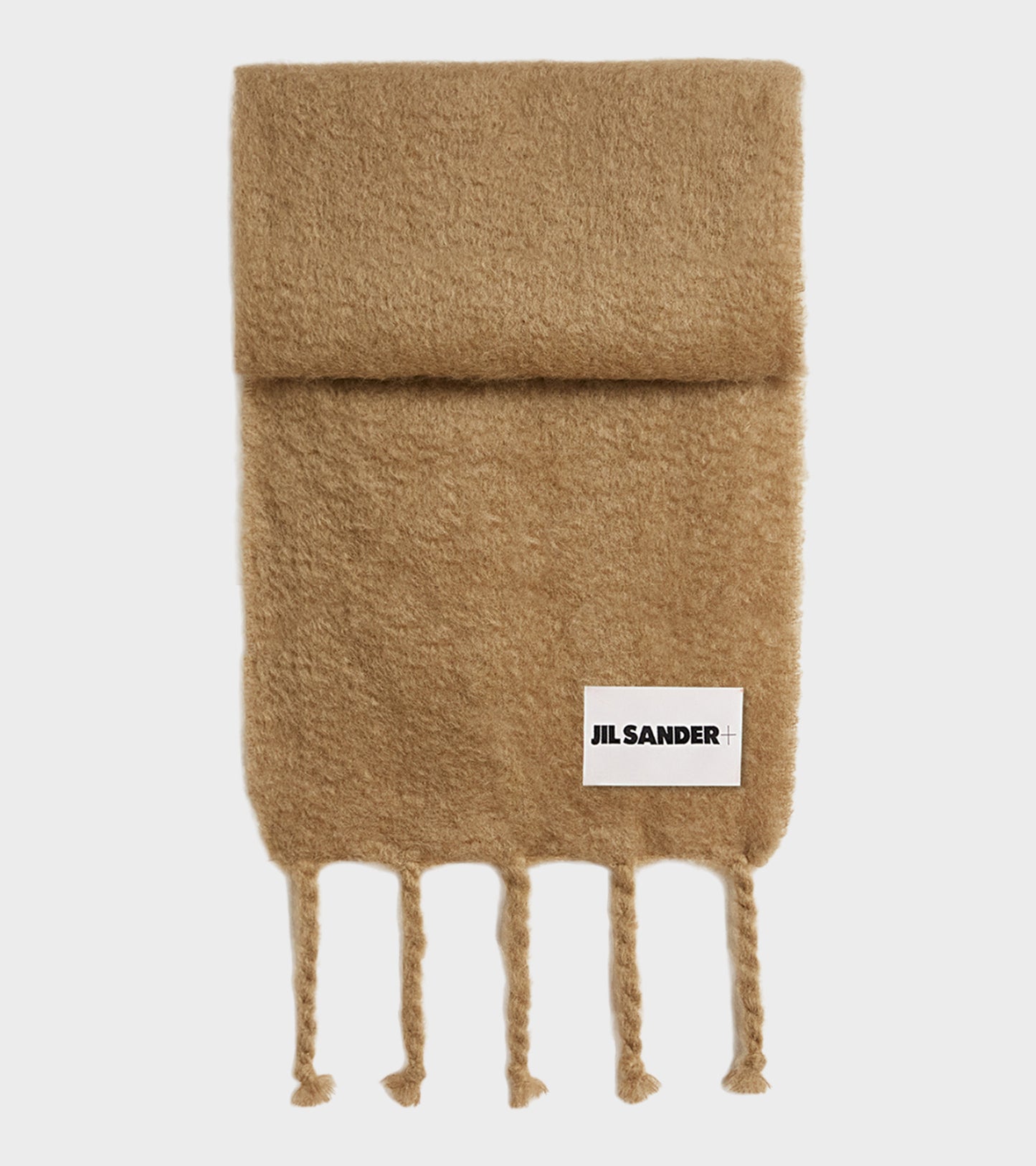 Plain Mohair Scarf Beige