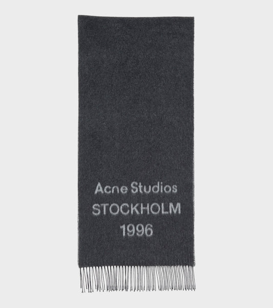 Wide Logo Scarf Black/White