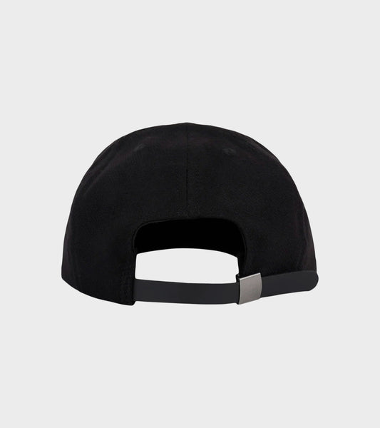 Flannel Logohead 6 Panel Cap Black