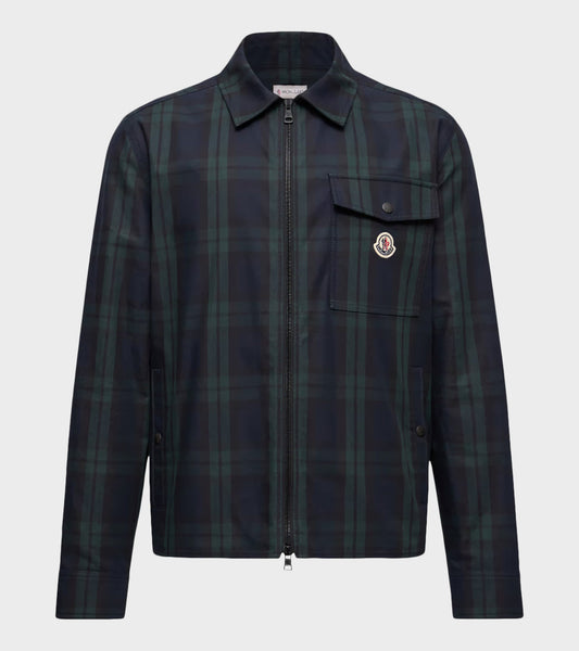 Checked Cotton Shirt Navy/Black/Green