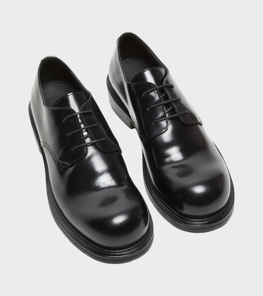 Lace-Up Leather Shoes Black