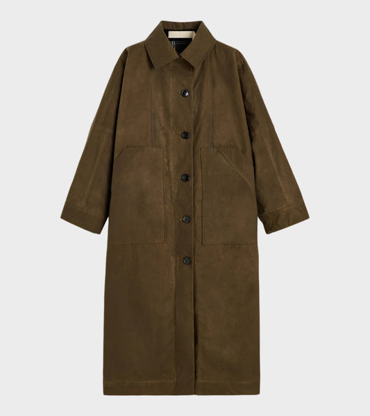 Jay Oilskin Coat Bark