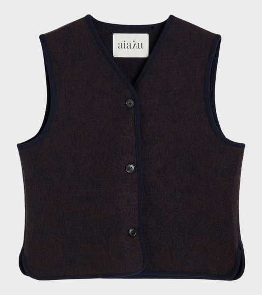 Hilda Vest Navy Melange