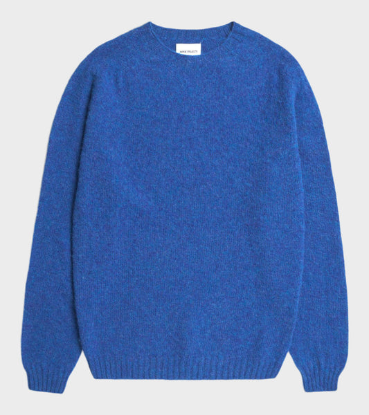 Birnir Brushed Lambswool Sweater Estate Blue