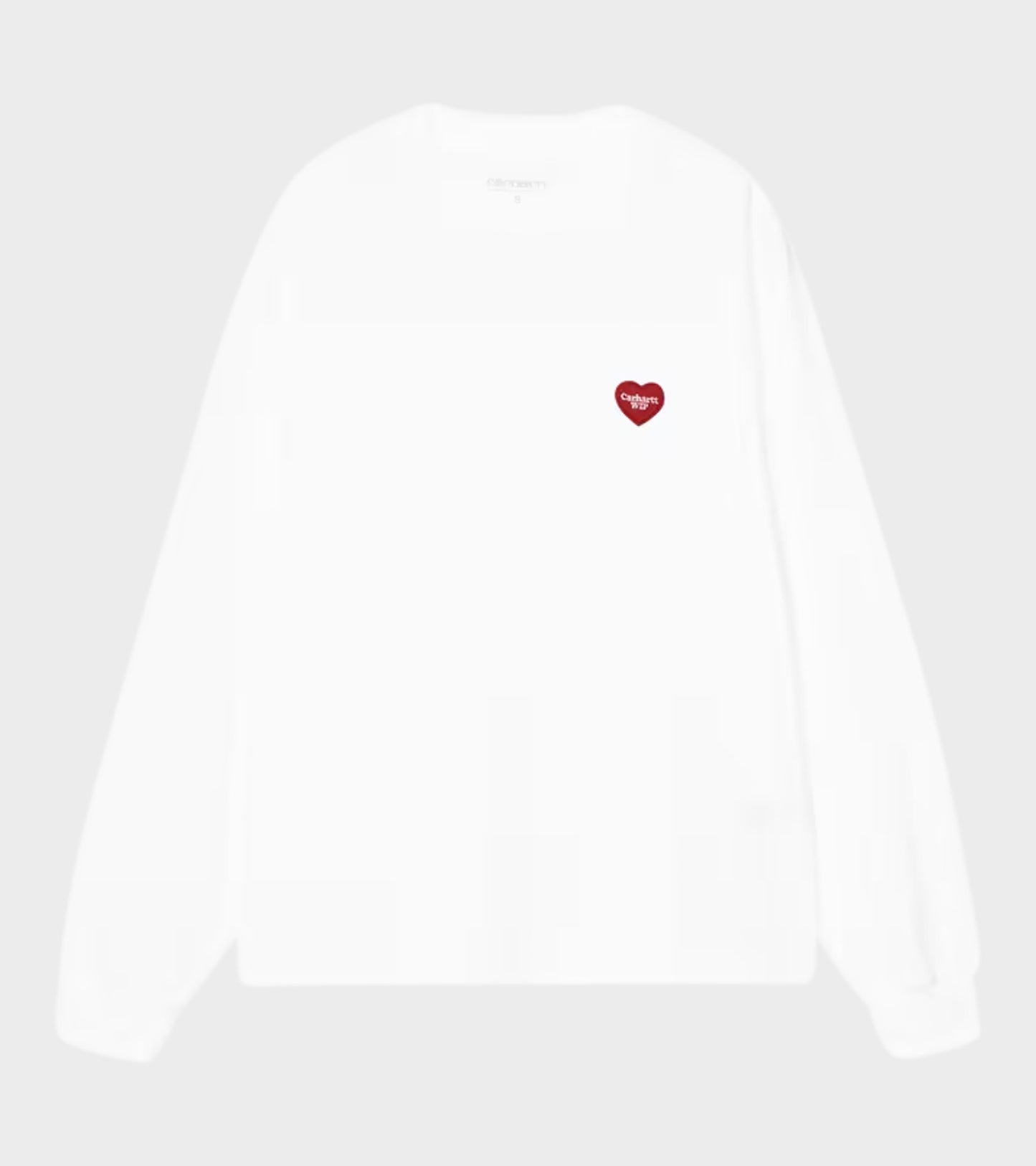W L/S Heart Patch T-shirt White