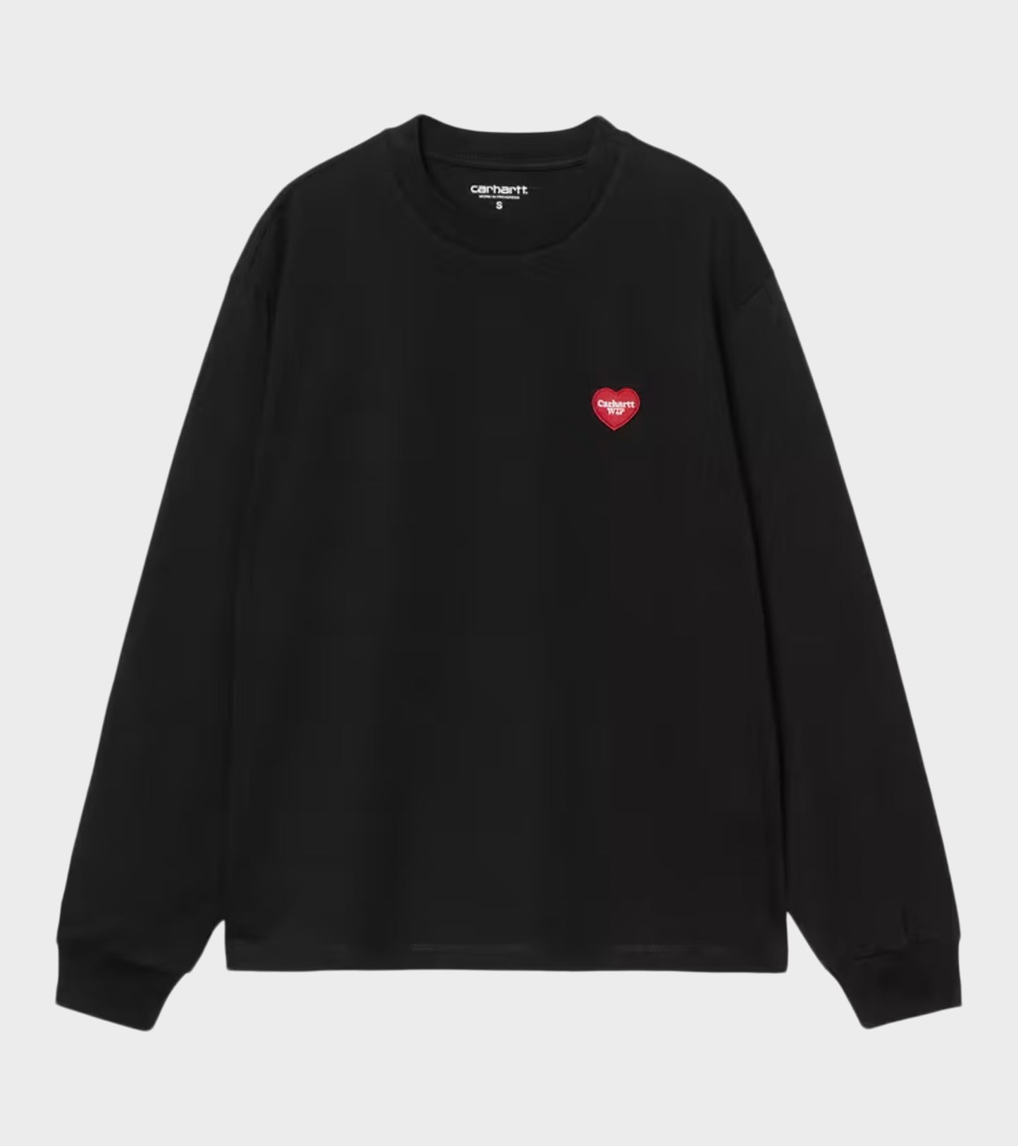 L/S Heart Patch T-Shirt Black