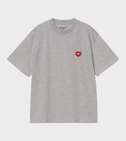 S/S Heart Patch T-Shirt Grey