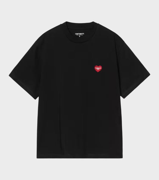 S/S Heart Patch T-Shirt Black