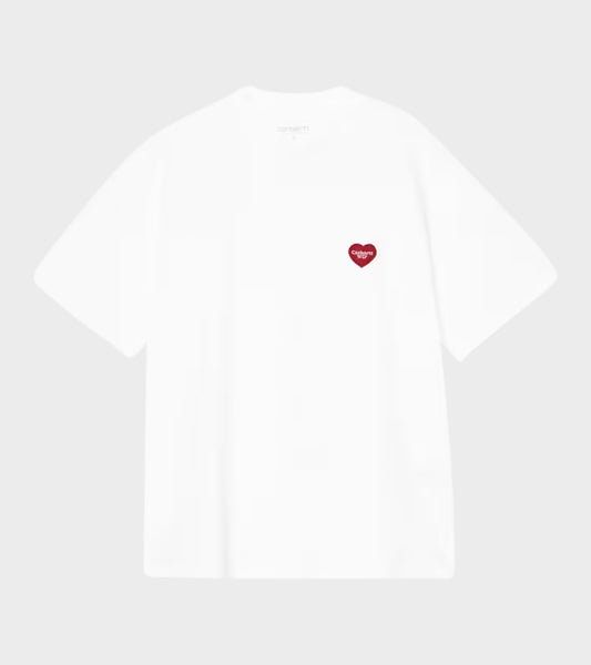 S/S Heart Patch T-Shirt White