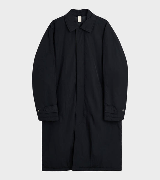 Relaxed Nylon Coat Black