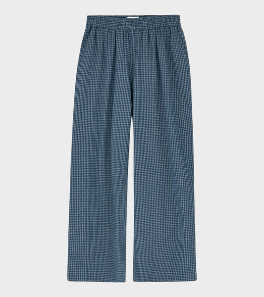 Jasmine Pants Blue/Cream Mini Check