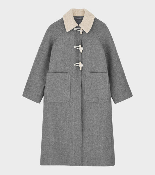 Bibi Duffel Coat Grey Structure