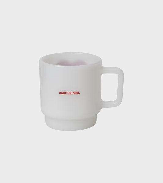 Heart Glass Mug White