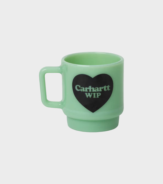 Heart Glass Mug Jade