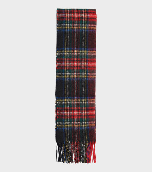 Barbour New Check Tartan Scarf Black Stewart