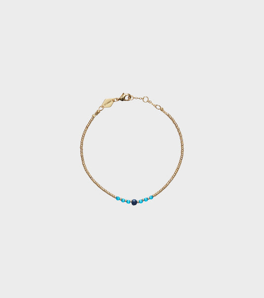 Bead & Gem Bracelet Mediterranean Blue