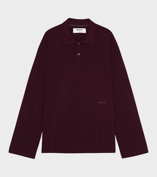 Lay2 Long-Sleeve Polo Maroon