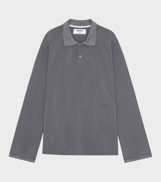 Lay2 Long-Sleeve Polo Silver