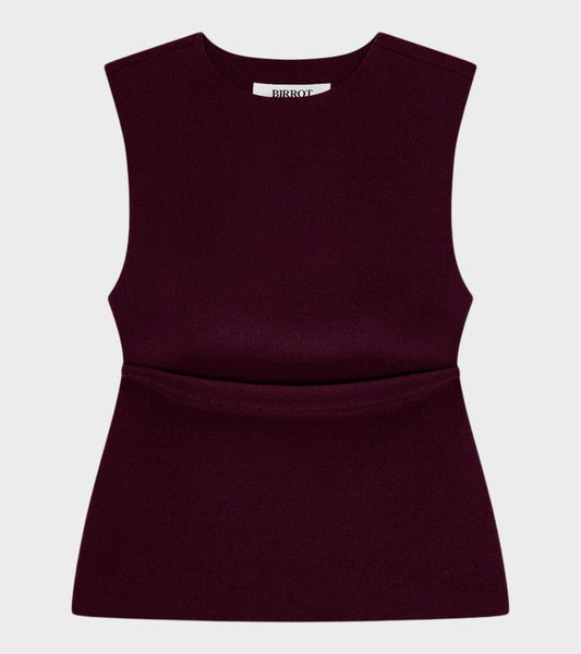 Lay2 Drape Top Maroon
