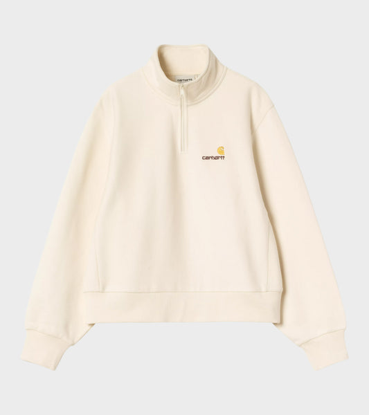 W American Script High Neck Sweat Natural