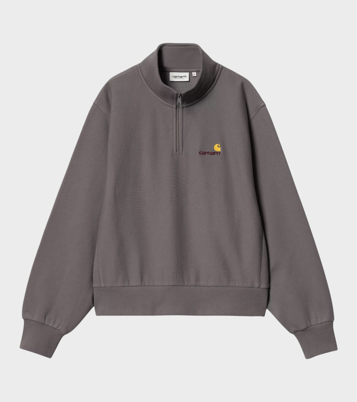W American Script High Neck Sweat Porphyry