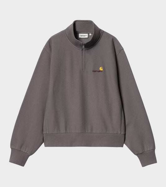 W American Script High Neck Sweat Porphyry