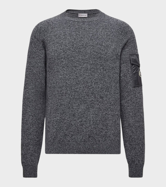Mouliné Wool & Cashmere Jumper Dark Grey