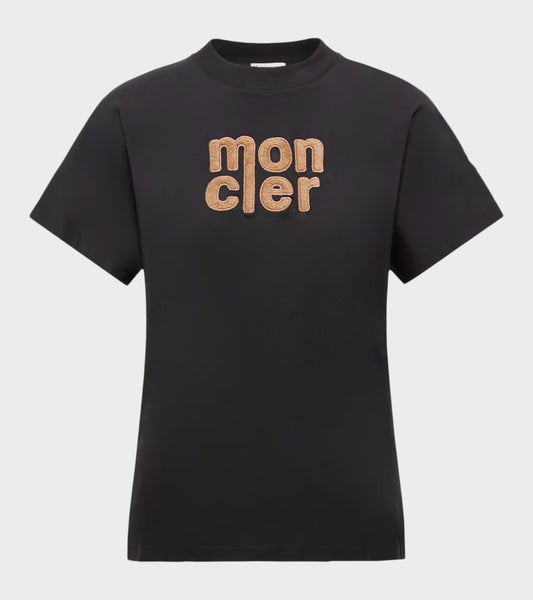 Teddy Logo Cotton T-shirt Black/Brown