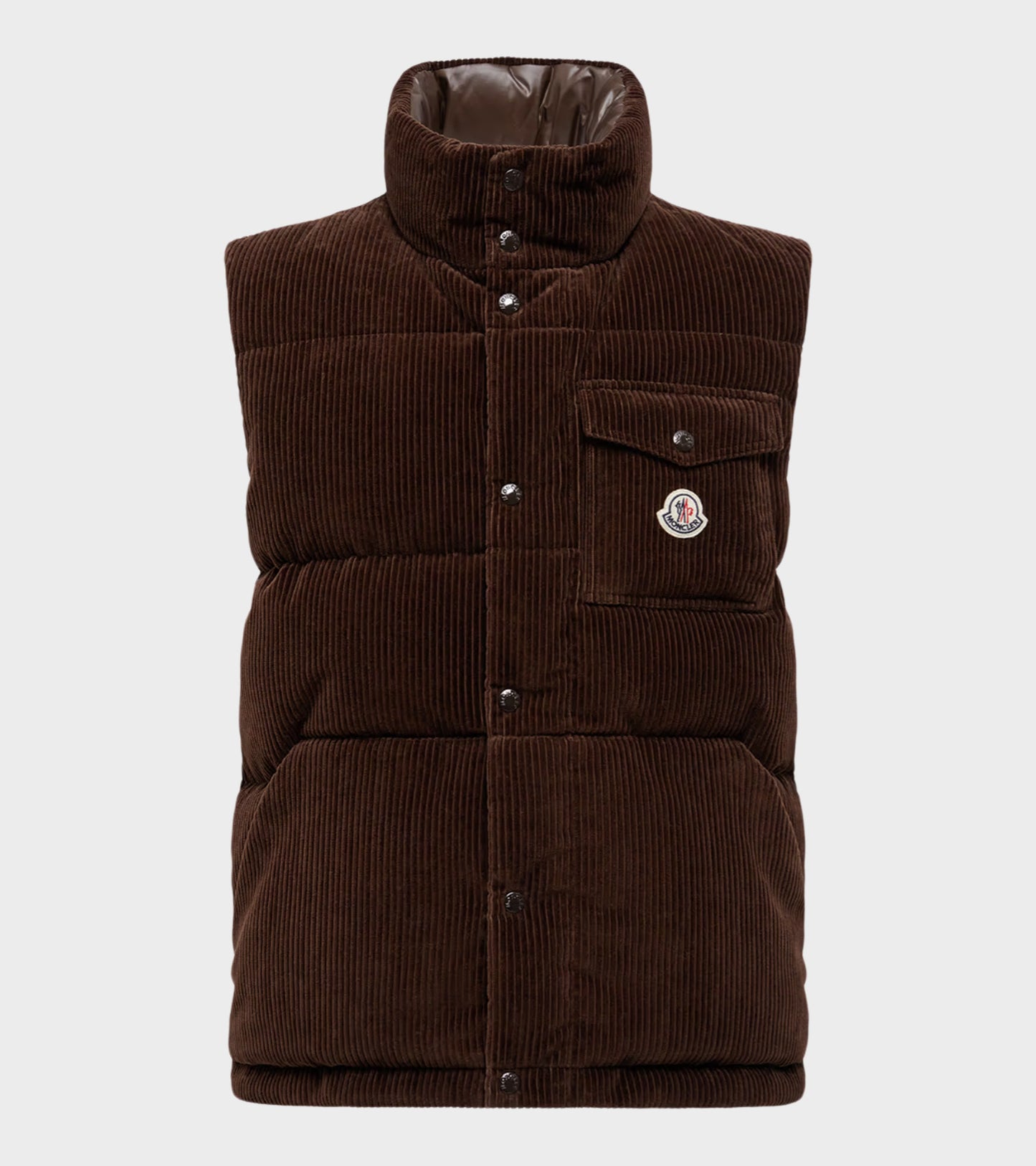 Agen Corduroy Down Vest Brown