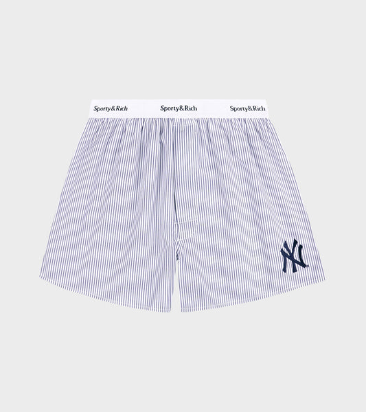 Yankees Serif Boxer Short Navy Striped