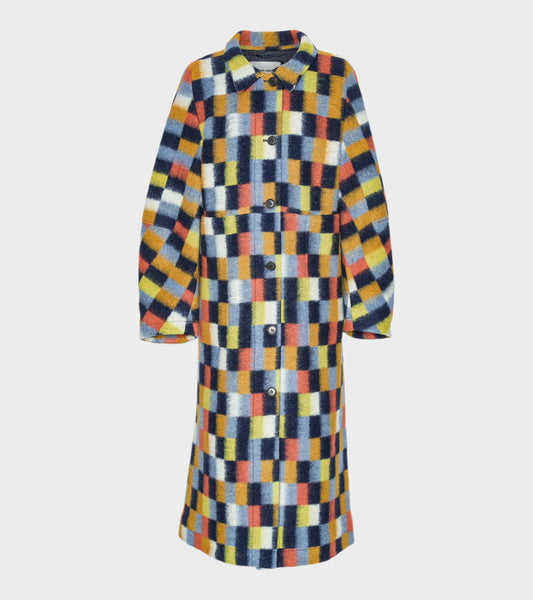 Banana Coat Brushed Squares
